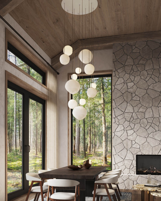 Lacuna Unique Pendant Light | 12-Light Canopy Ceiling Fixture, Modern Design 0