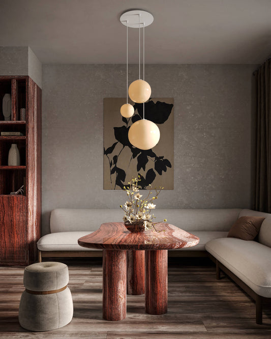 Lara 3-Light Canopy | Customizable Glass Design 0