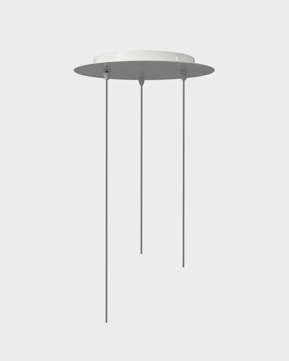 Lara Modern Round Canopy Light Fixture | 3-Light Metal and Glass Design 0