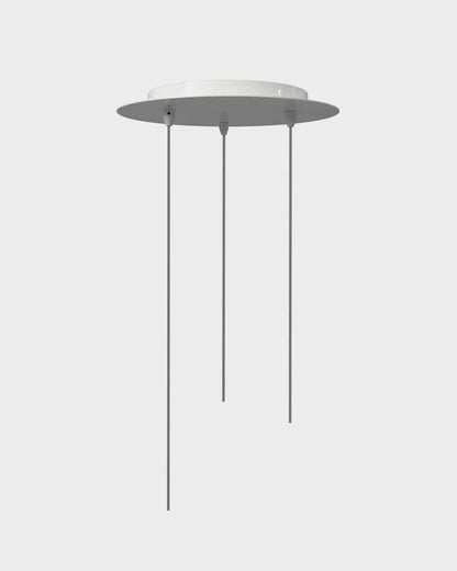 Lara Modern Round Canopy Light Fixture | 3-Light Metal and Glass Design 0