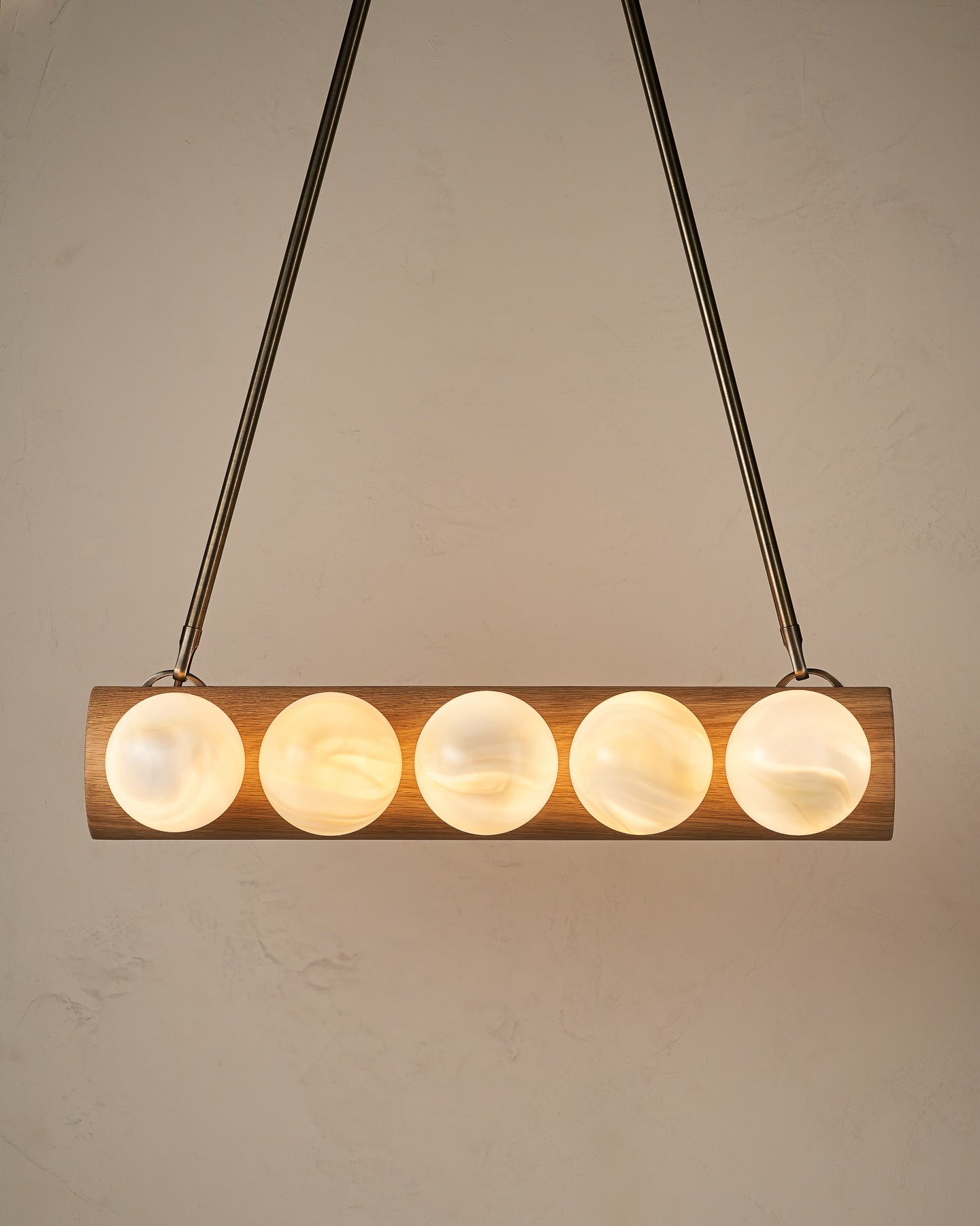 Nina 10-Light Chandelier | Handcrafted Glass and Wood Design 0
