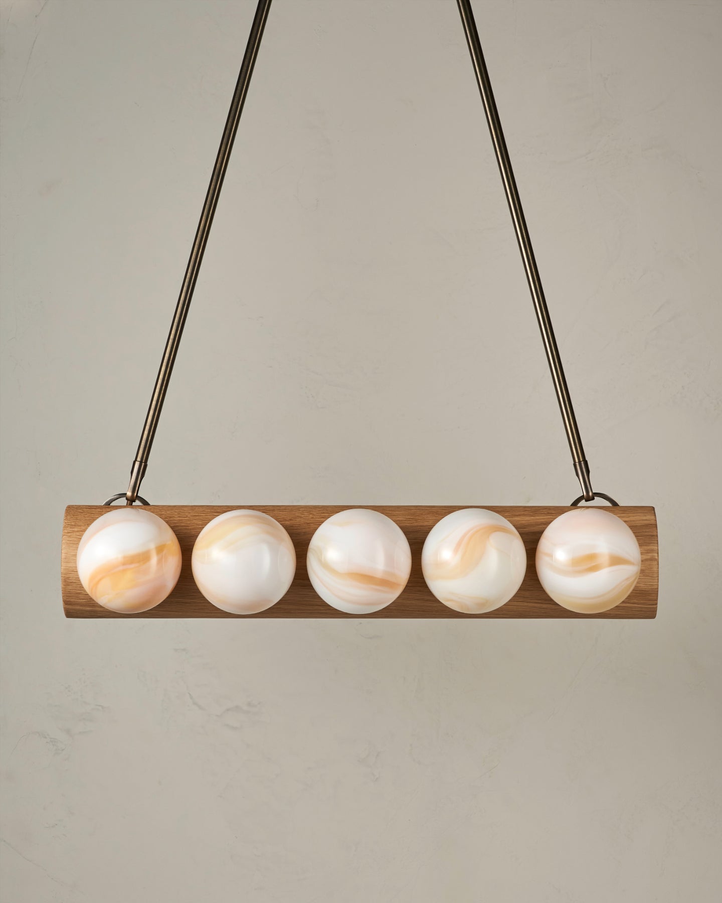 Nina 10-Light Chandelier | Handcrafted Glass and Wood Design 1