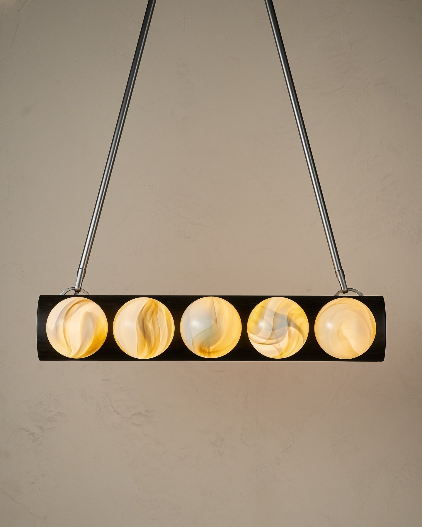 Nina 10-Light Chandelier | Handcrafted Glass and Wood Design 12