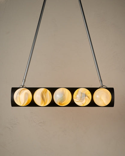 Nina 10-Light Chandelier | Handcrafted Glass and Wood Design 12