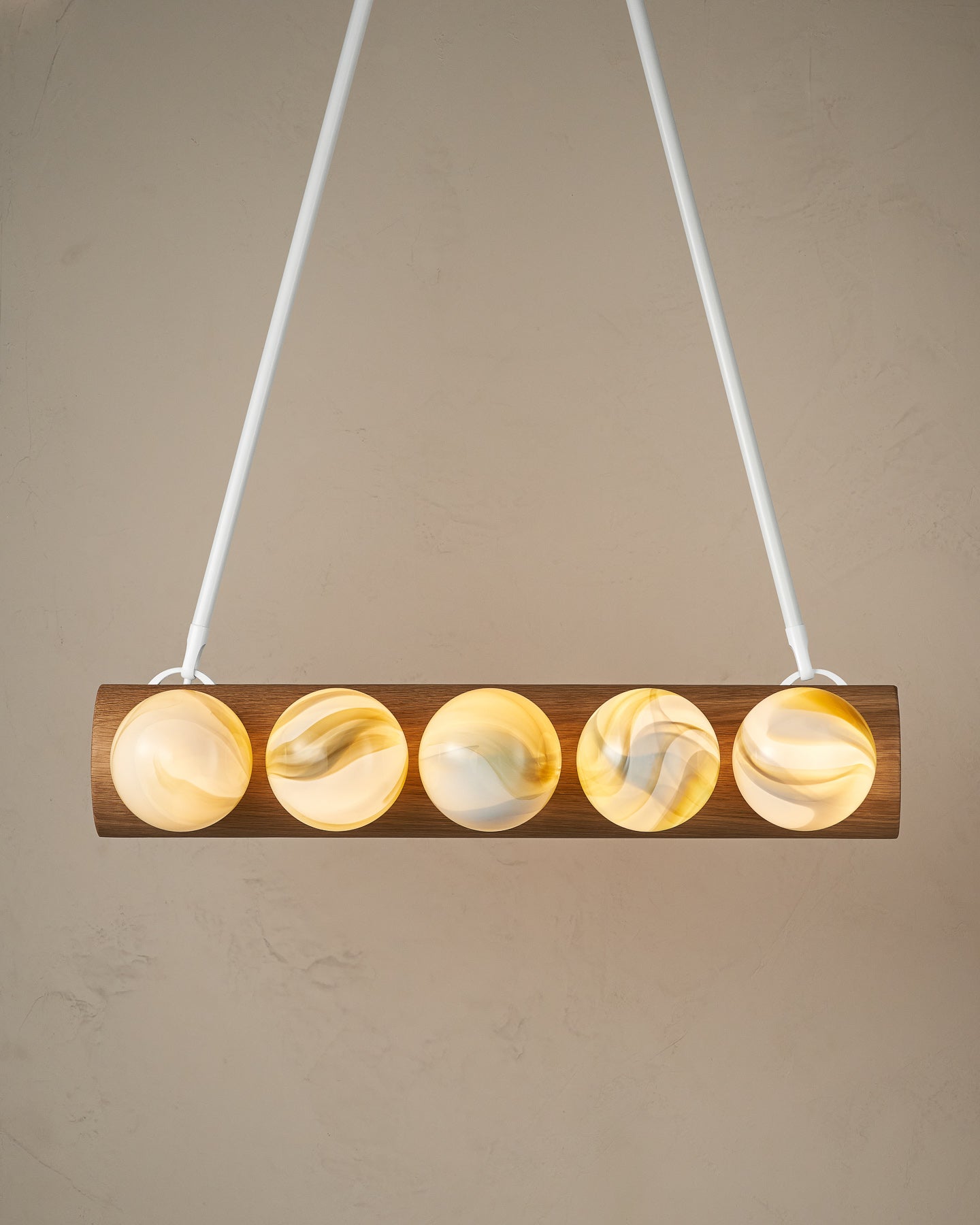 Nina 10-Light Chandelier | Handcrafted Glass and Wood Design 14