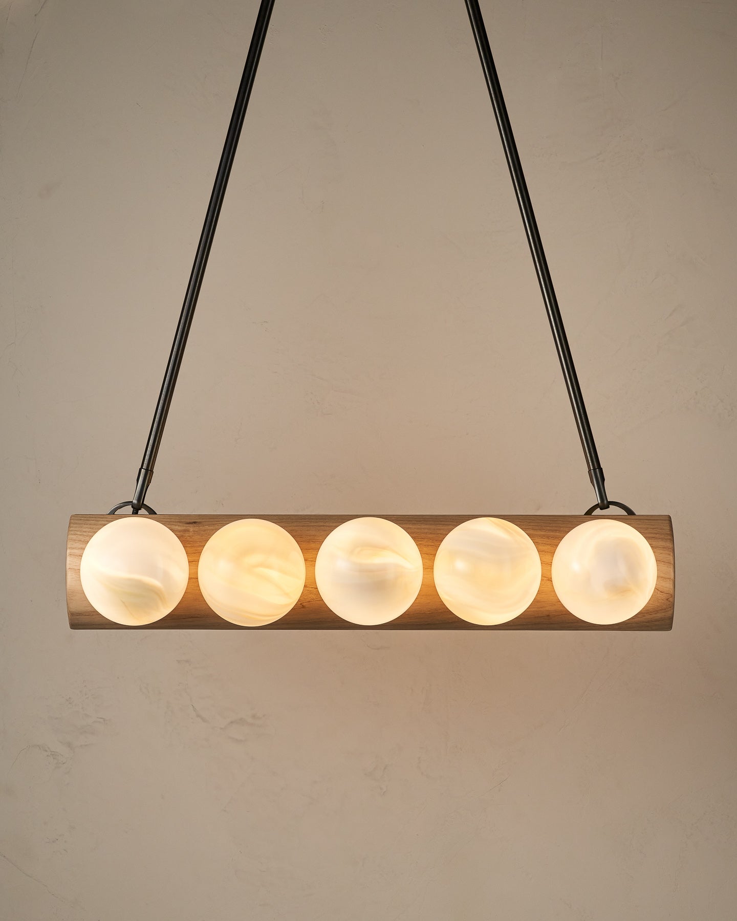 Nina 10-Light Chandelier | Handcrafted Glass and Wood Design 17