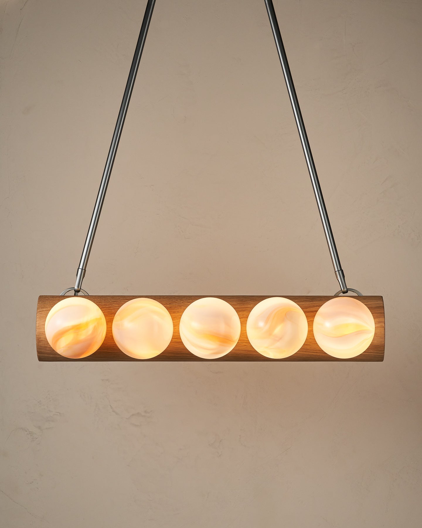 Nina 10-Light Chandelier | Handcrafted Glass and Wood Design 23
