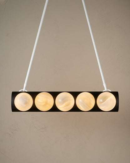Nina 10-Light Chandelier | Handcrafted Glass and Wood Design 24