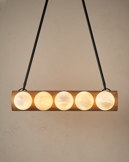 Nina 10-Light Chandelier | Handcrafted Glass and Wood Design 26