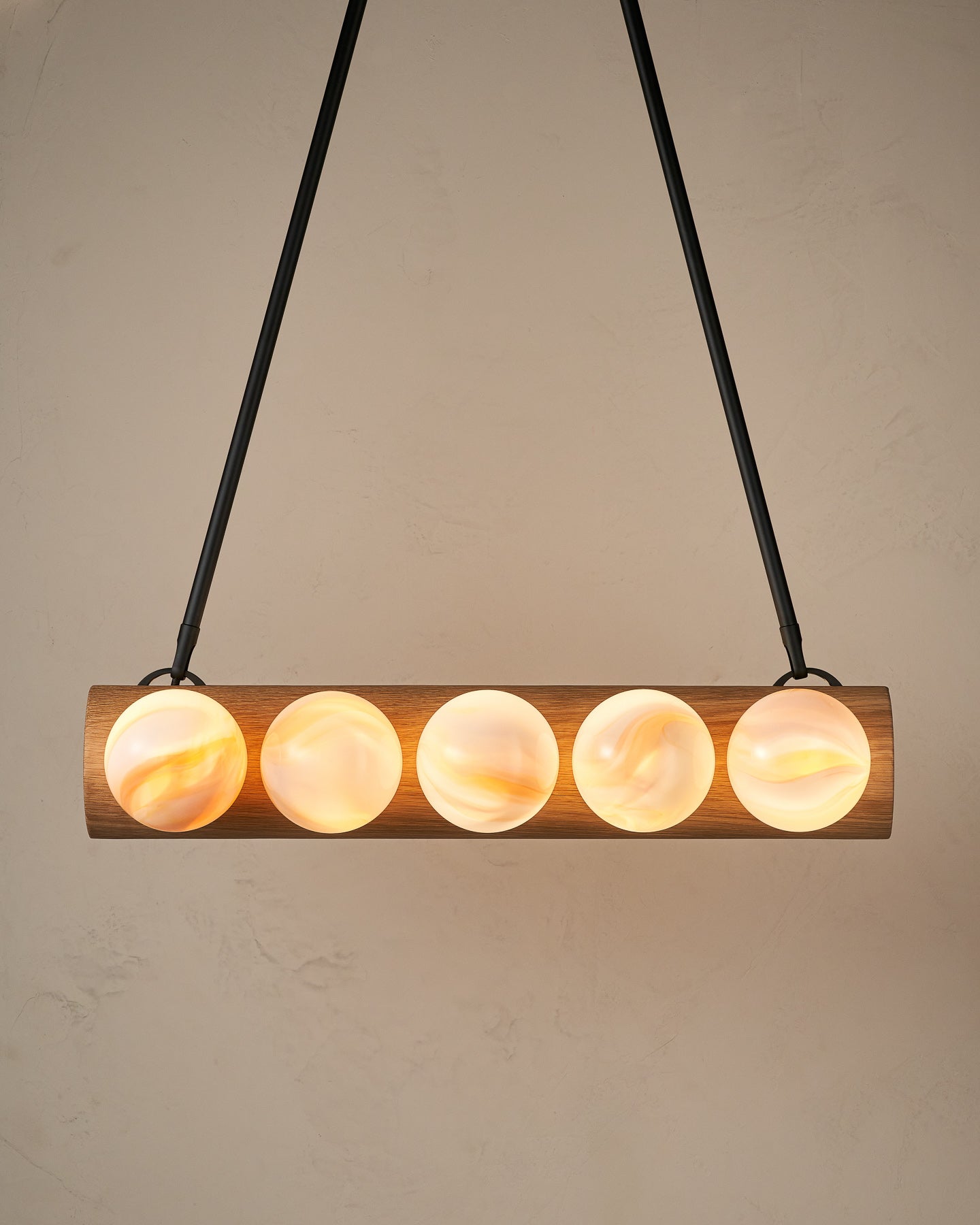 Nina 10-Light Chandelier | Handcrafted Glass and Wood Design 27