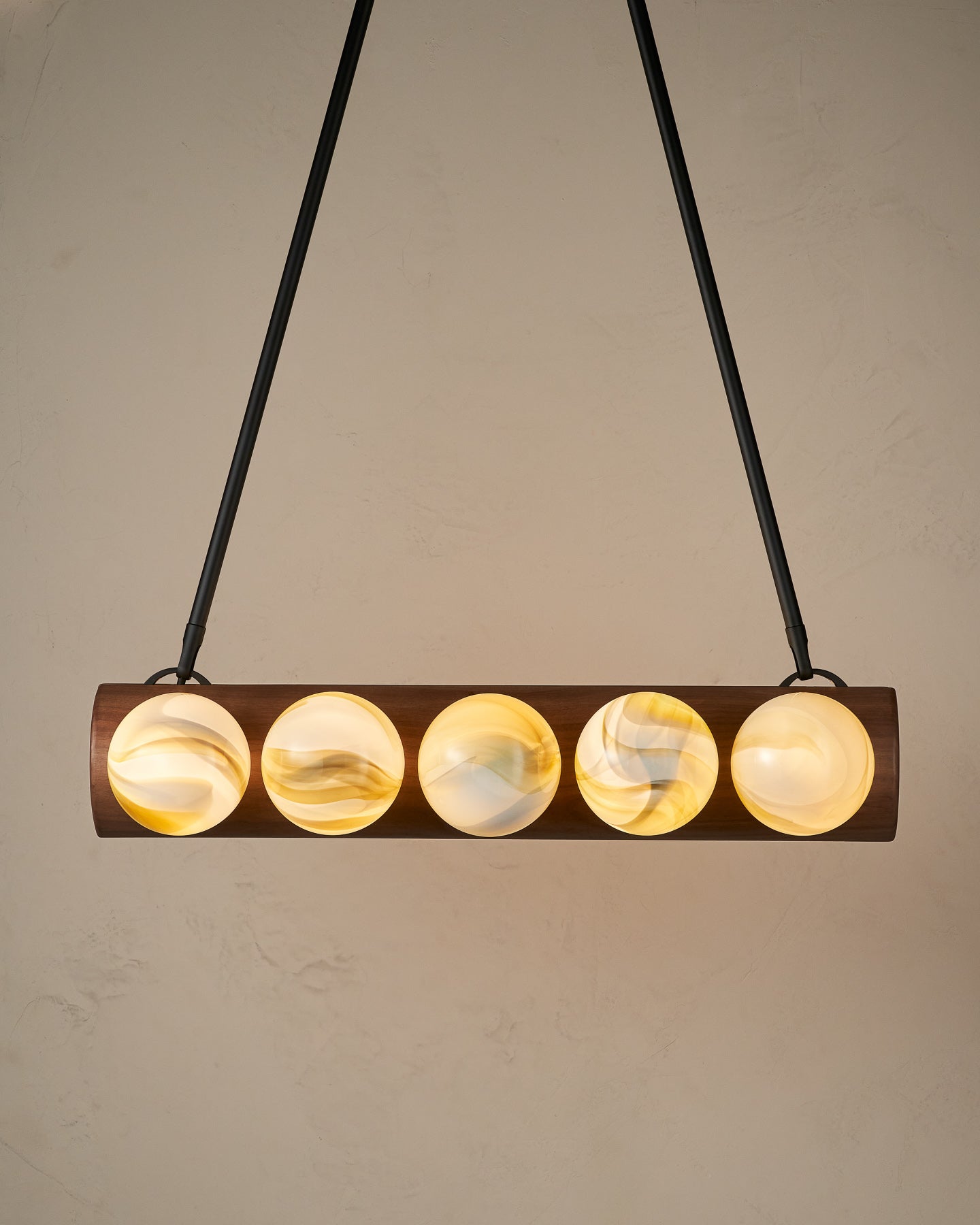 Nina 10-Light Chandelier | Handcrafted Glass and Wood Design 29