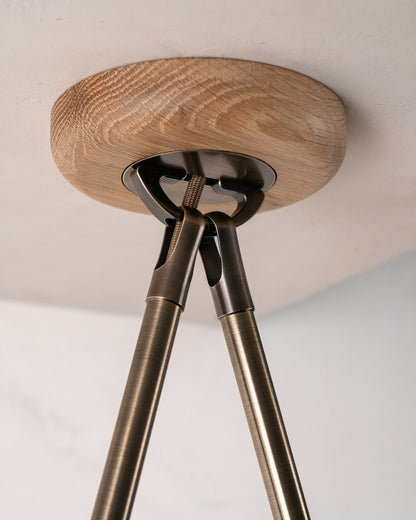 Nina 10-Light Chandelier | Handcrafted Glass and Wood Design 3