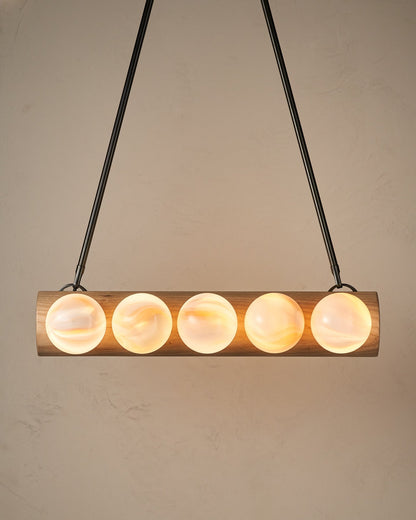 Nina 10-Light Chandelier | Handcrafted Glass and Wood Design 31