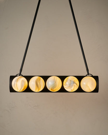Nina 10-Light Chandelier | Handcrafted Glass and Wood Design 37
