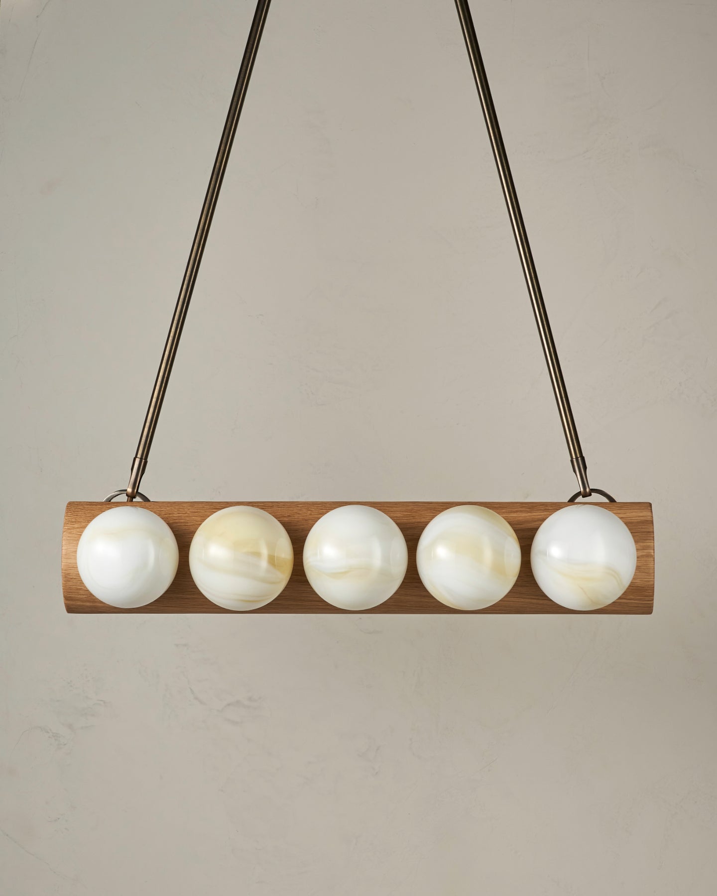 Nina 10-Light Chandelier | Handcrafted Glass and Wood Design 4