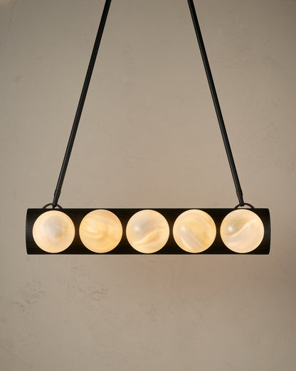 Nina 10-Light Chandelier | Handcrafted Glass and Wood Design 40