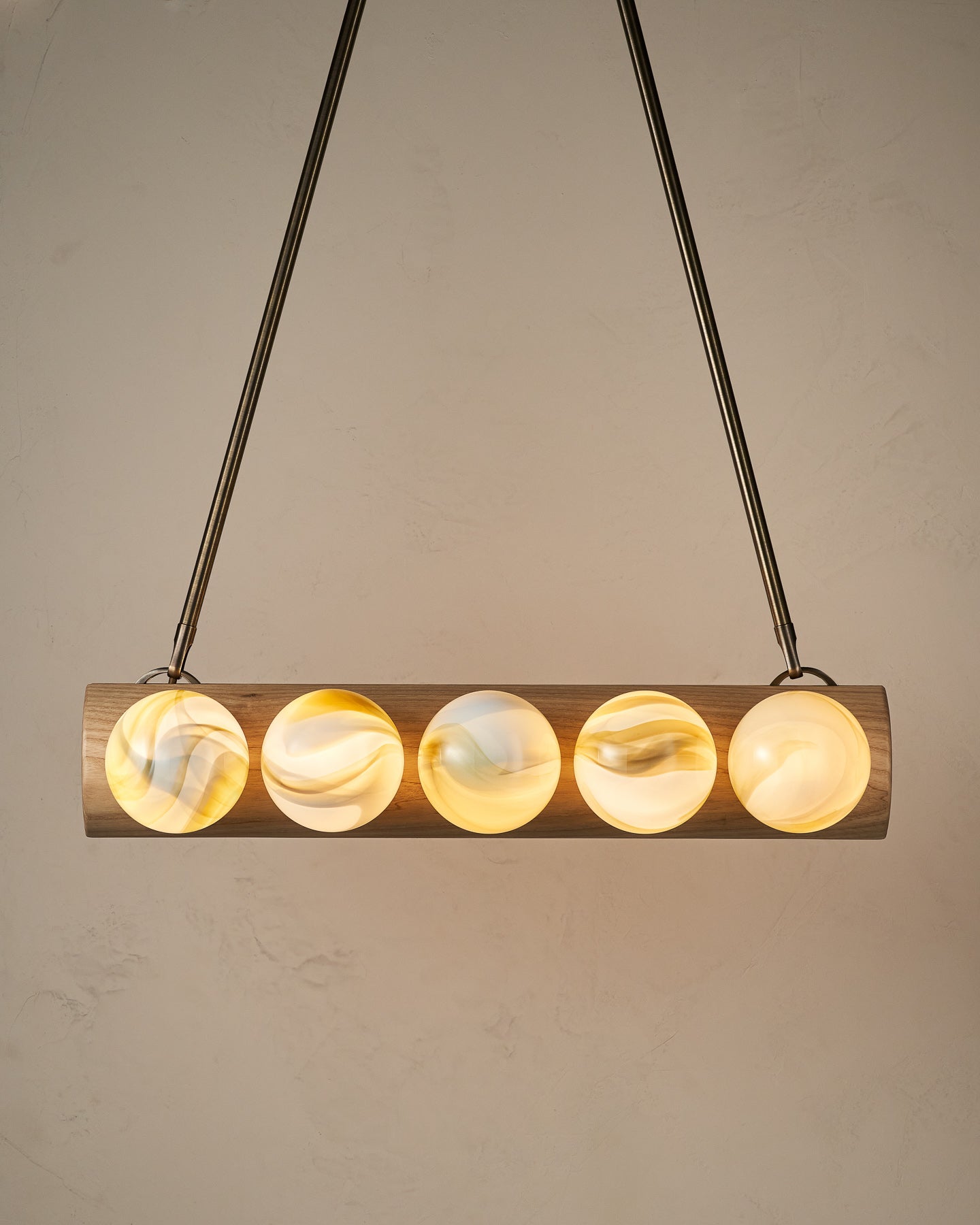 Nina 10-Light Chandelier | Handcrafted Glass and Wood Design 44