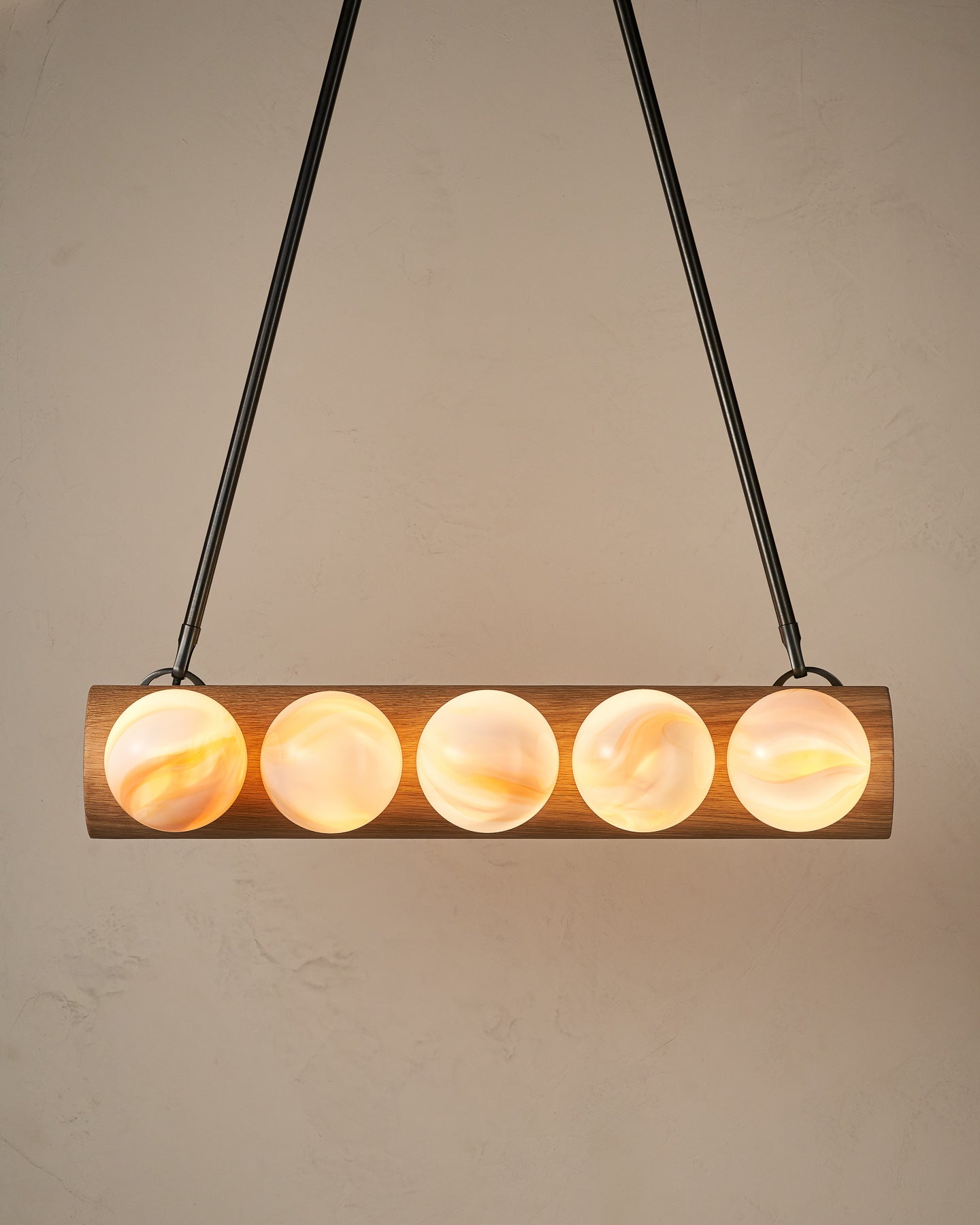 Nina 10-Light Chandelier | Handcrafted Glass and Wood Design 45