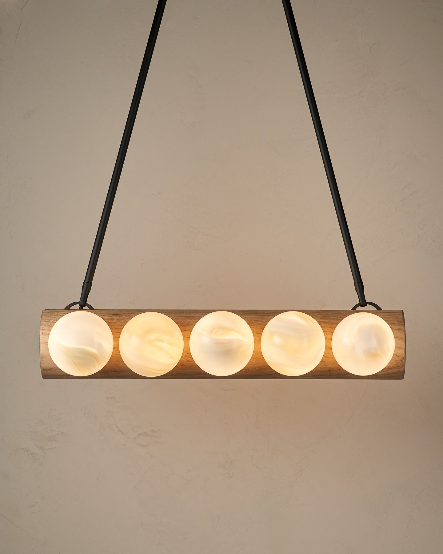 Nina 10-Light Chandelier | Handcrafted Glass and Wood Design 47