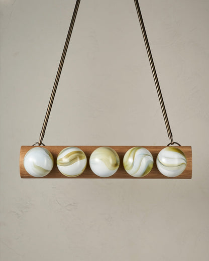 Nina 10-Light Chandelier | Handcrafted Glass and Wood Design 5