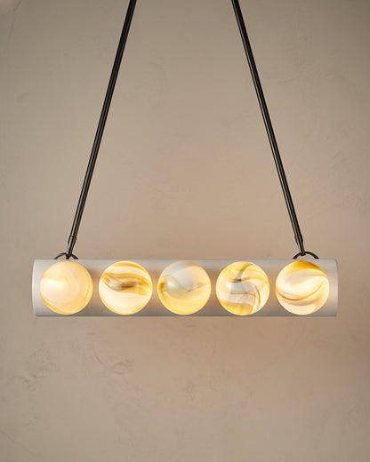 Nina 10-Light Chandelier | Handcrafted Glass and Wood Design 52