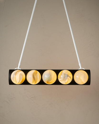 Nina 10-Light Chandelier | Handcrafted Glass and Wood Design 55