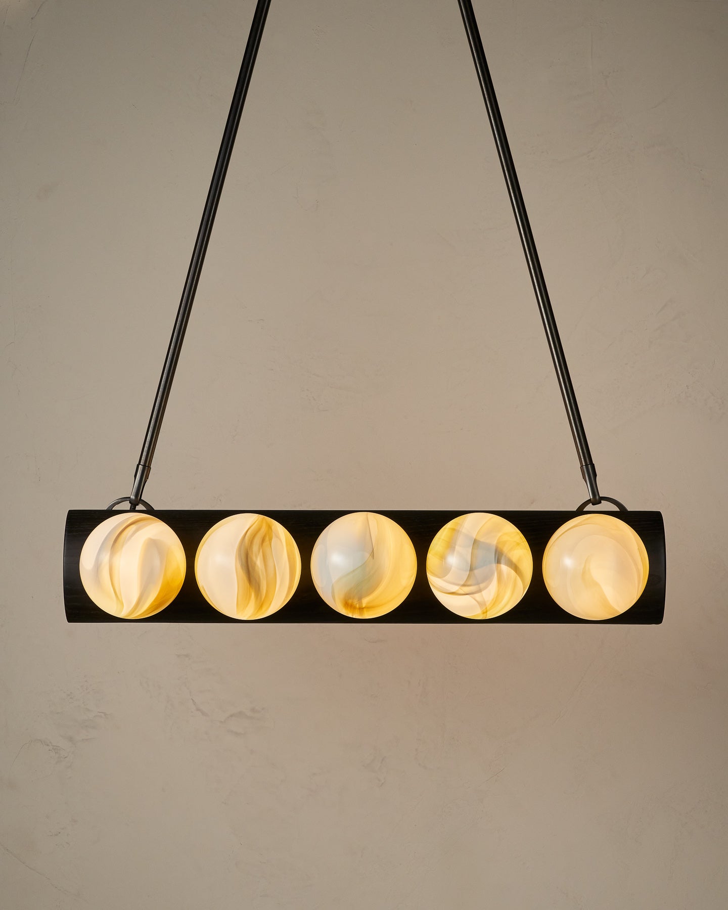 Nina 10-Light Chandelier | Handcrafted Glass and Wood Design 60
