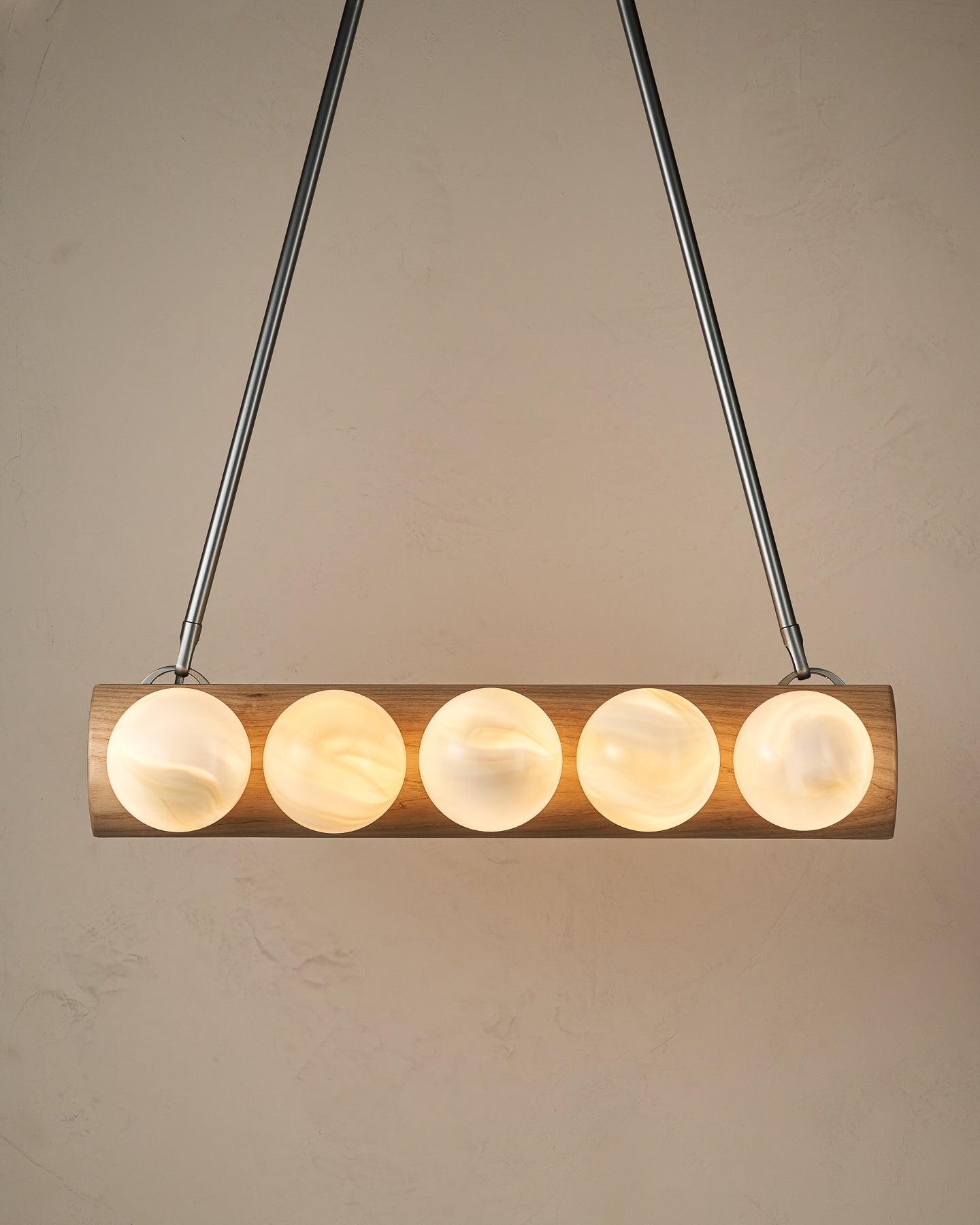 Nina 10-Light Chandelier | Handcrafted Glass and Wood Design 63