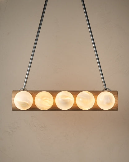 Nina 10-Light Chandelier | Handcrafted Glass and Wood Design 63