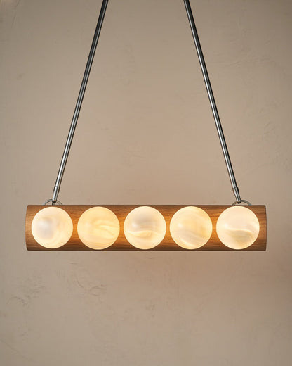 Nina 10-Light Chandelier | Handcrafted Glass and Wood Design 66