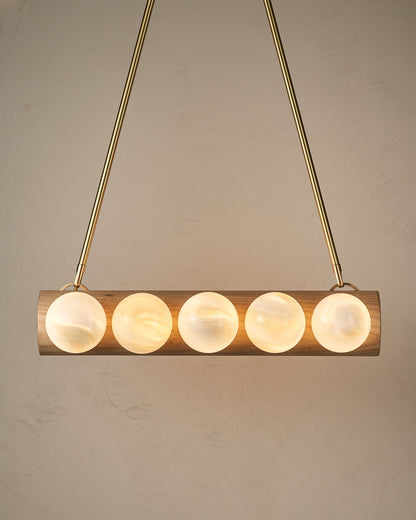 Nina 10-Light Chandelier | Handcrafted Glass and Wood Design 68
