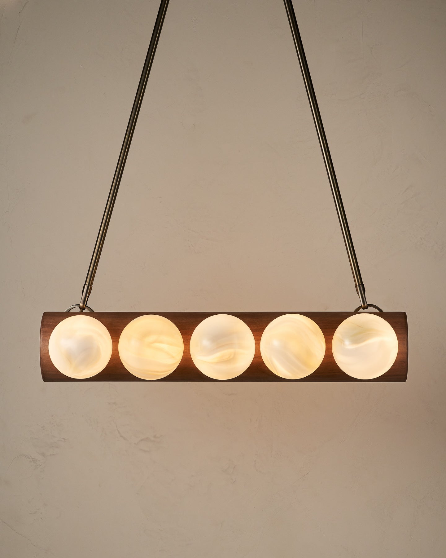 Nina 10-Light Chandelier | Handcrafted Glass and Wood Design 7