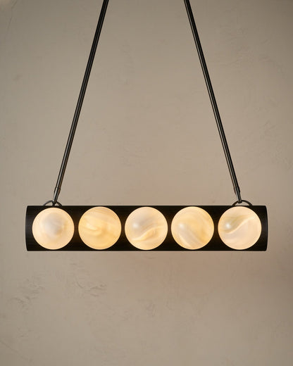 Nina 10-Light Chandelier | Handcrafted Glass and Wood Design 70