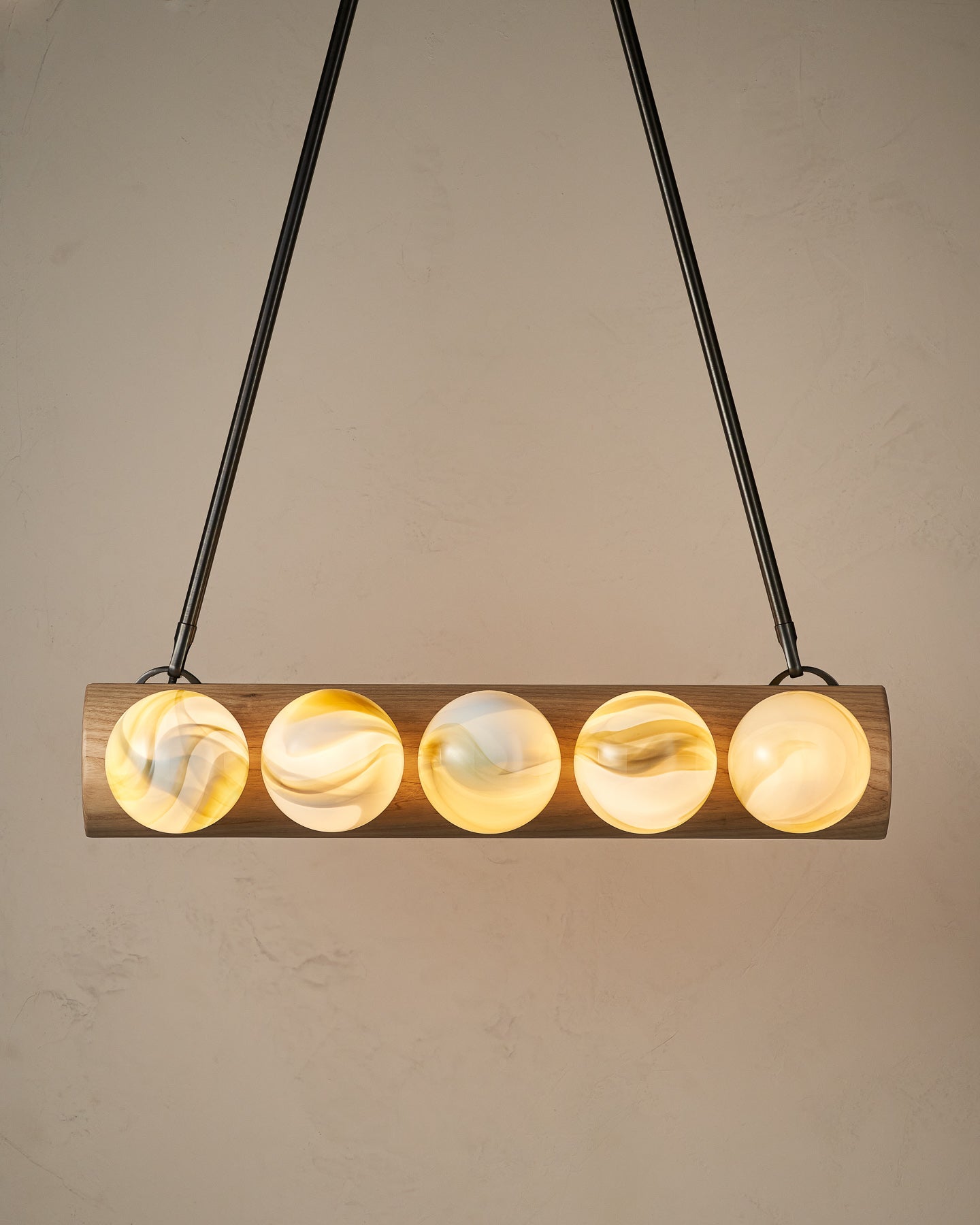 Nina 10-Light Chandelier | Handcrafted Glass and Wood Design 72