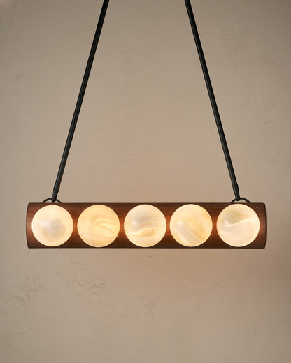 Nina 10-Light Chandelier | Handcrafted Glass and Wood Design 73