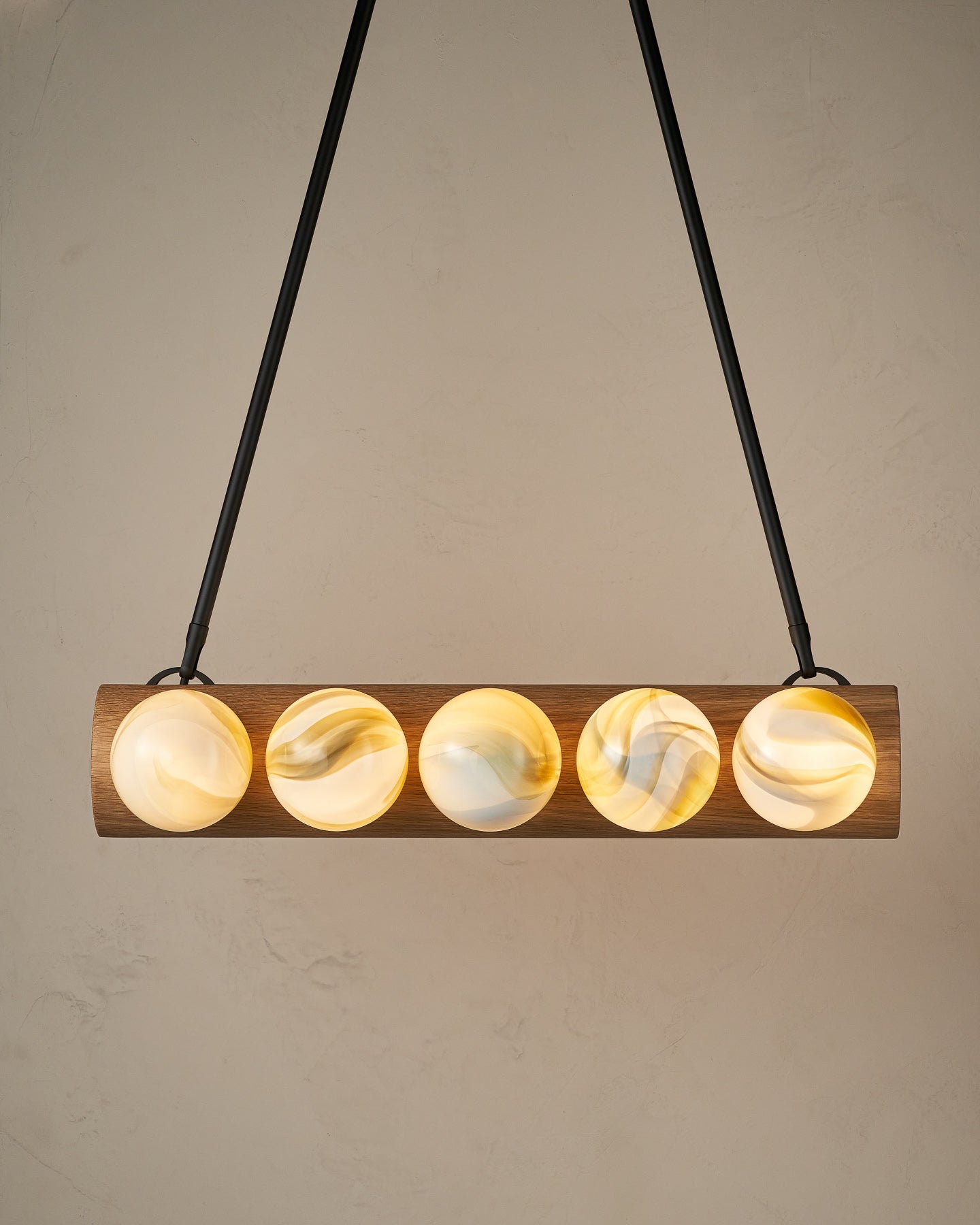 Nina 10-Light Chandelier | Handcrafted Glass and Wood Design 75