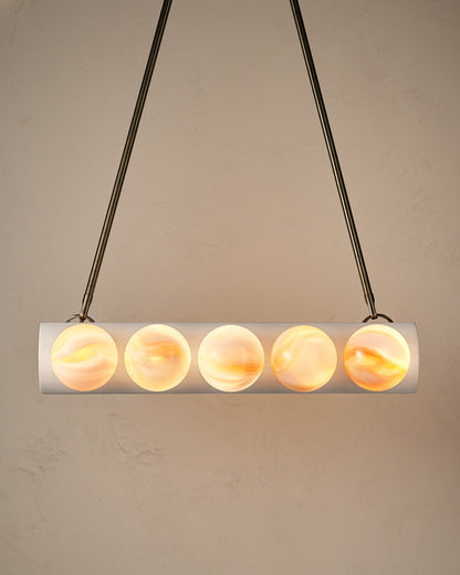 Nina 10-Light Chandelier | Handcrafted Glass and Wood Design 77