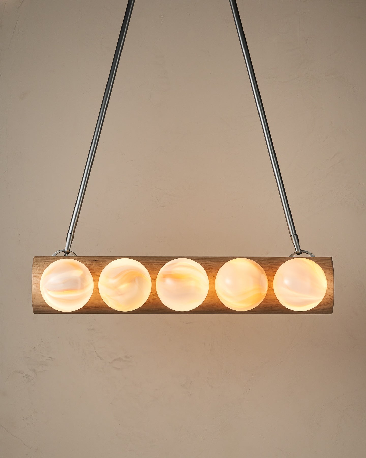 Nina 10-Light Chandelier | Handcrafted Glass and Wood Design 79