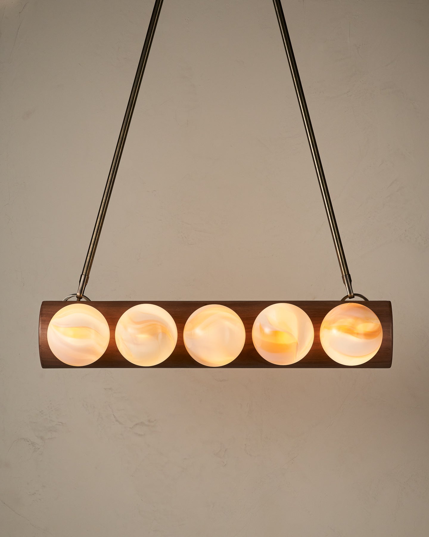Nina 10-Light Chandelier | Handcrafted Glass and Wood Design 8