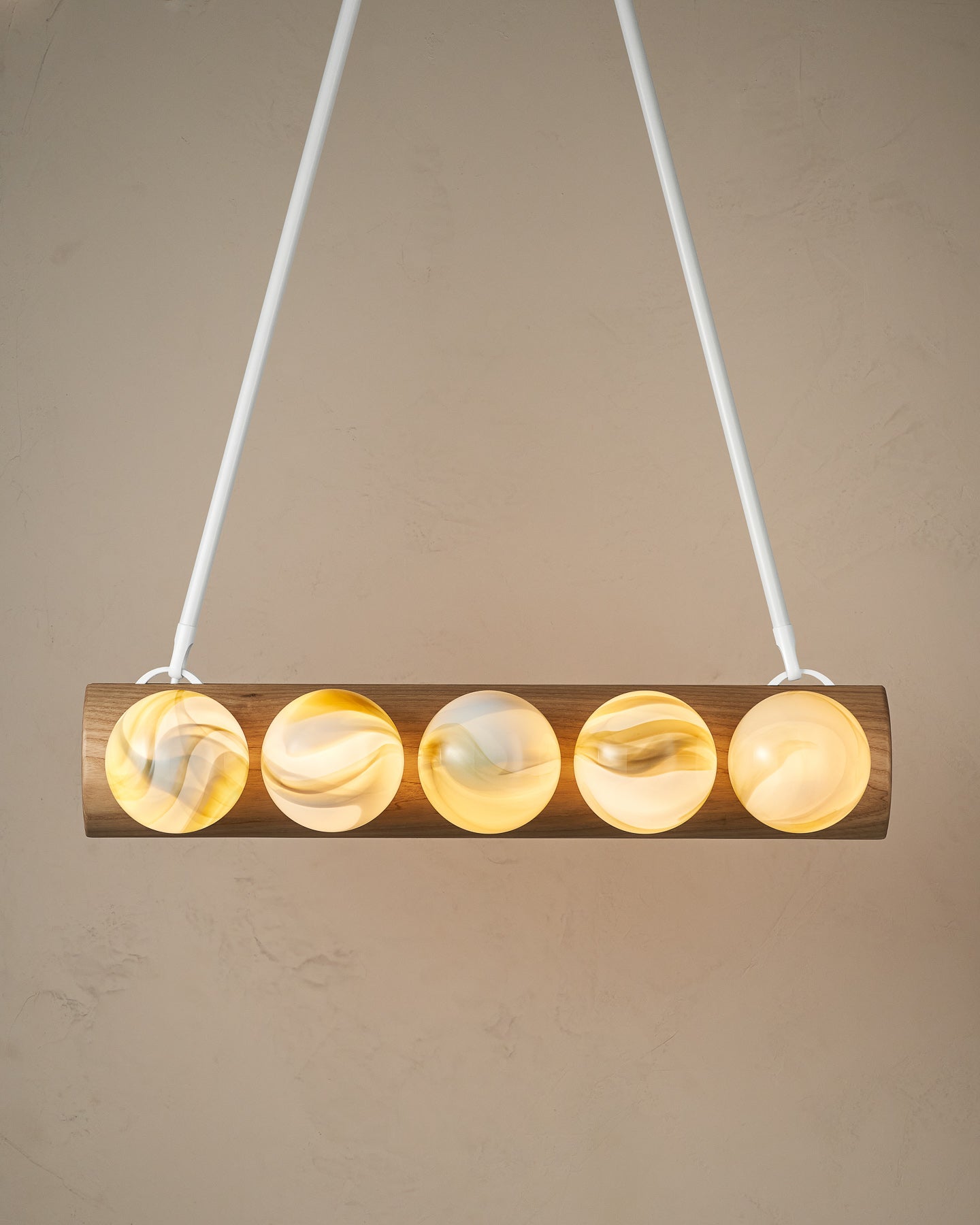 Nina 10-Light Chandelier | Handcrafted Glass and Wood Design 80