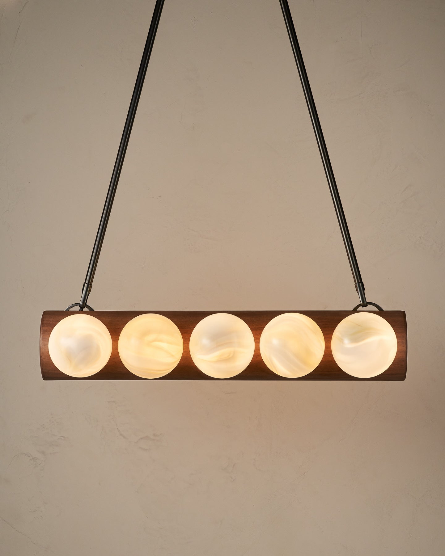 Nina 10-Light Chandelier | Handcrafted Glass and Wood Design 82