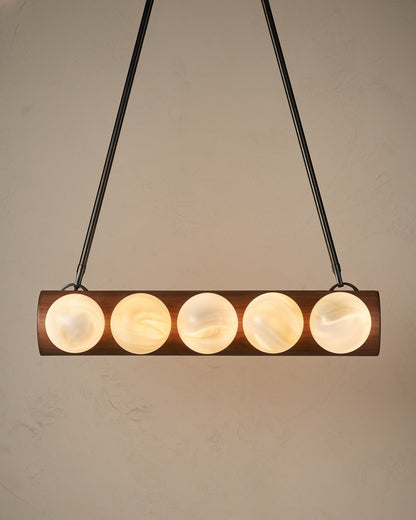 Nina 10-Light Chandelier | Handcrafted Glass and Wood Design 82