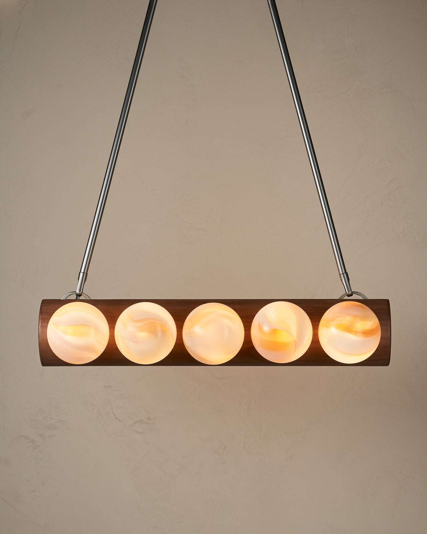 Nina 10-Light Chandelier | Handcrafted Glass and Wood Design 83