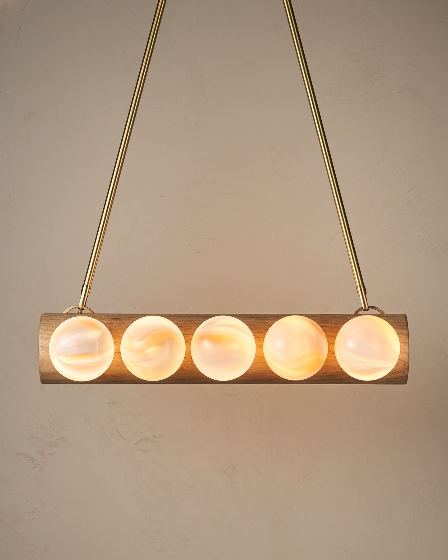 Nina 10-Light Chandelier | Handcrafted Glass and Wood Design 86