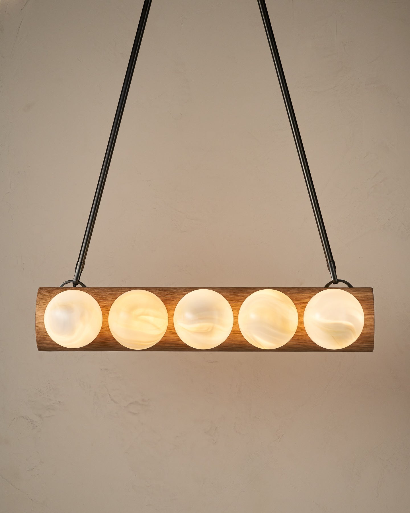 Nina 10-Light Chandelier | Handcrafted Glass and Wood Design 87