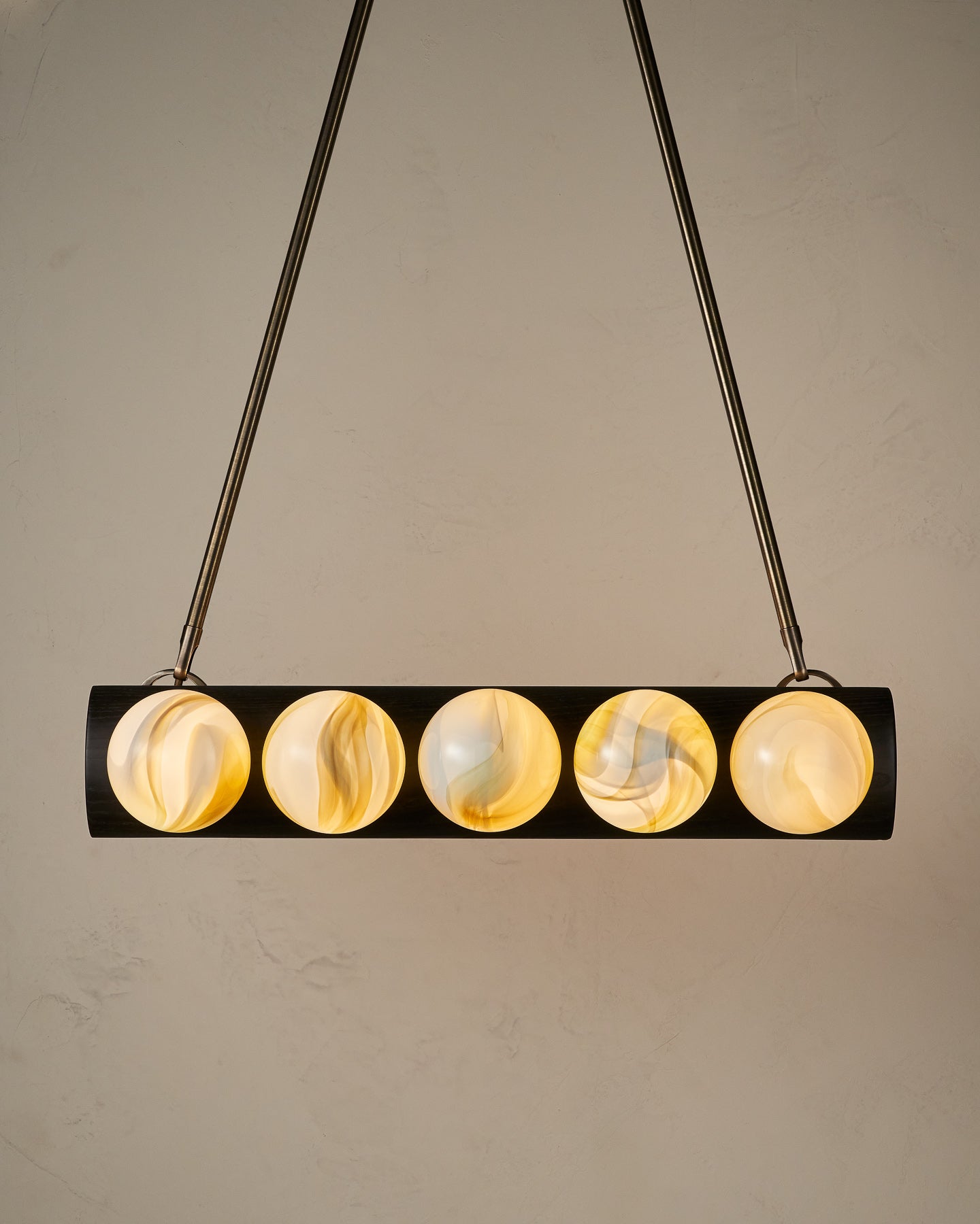 Nina 10-Light Chandelier | Handcrafted Glass and Wood Design 88