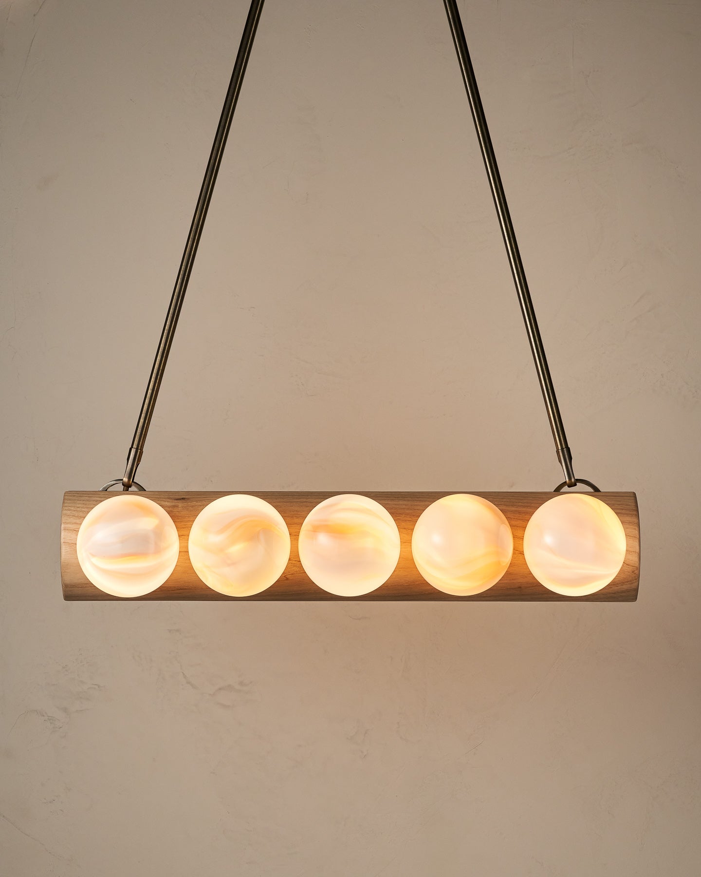 Nina 10-Light Chandelier | Handcrafted Glass and Wood Design 89