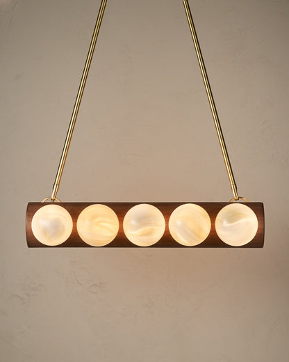 Nina 10-Light Chandelier | Handcrafted Glass and Wood Design 91
