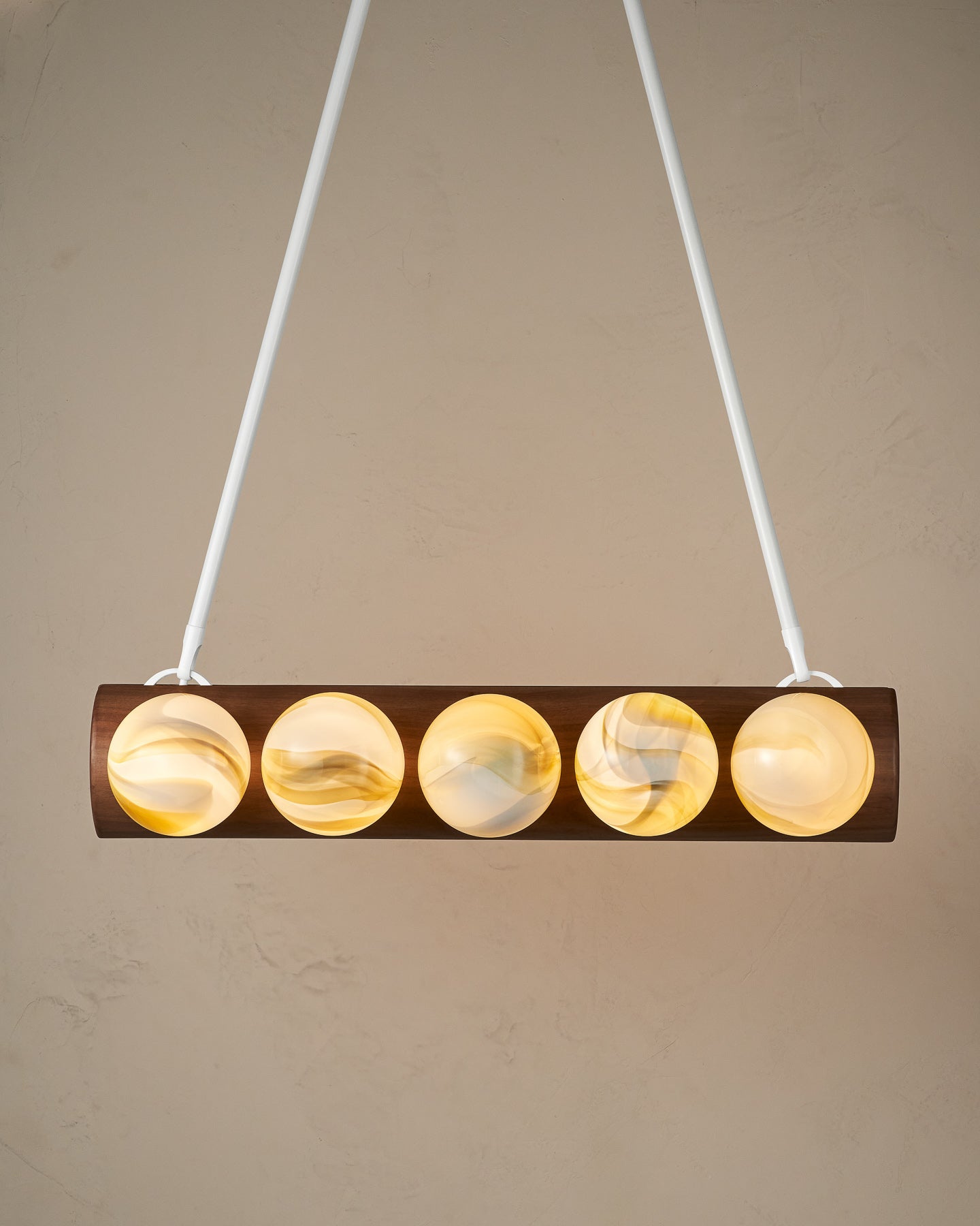 Nina 10-Light Chandelier | Handcrafted Glass and Wood Design 93