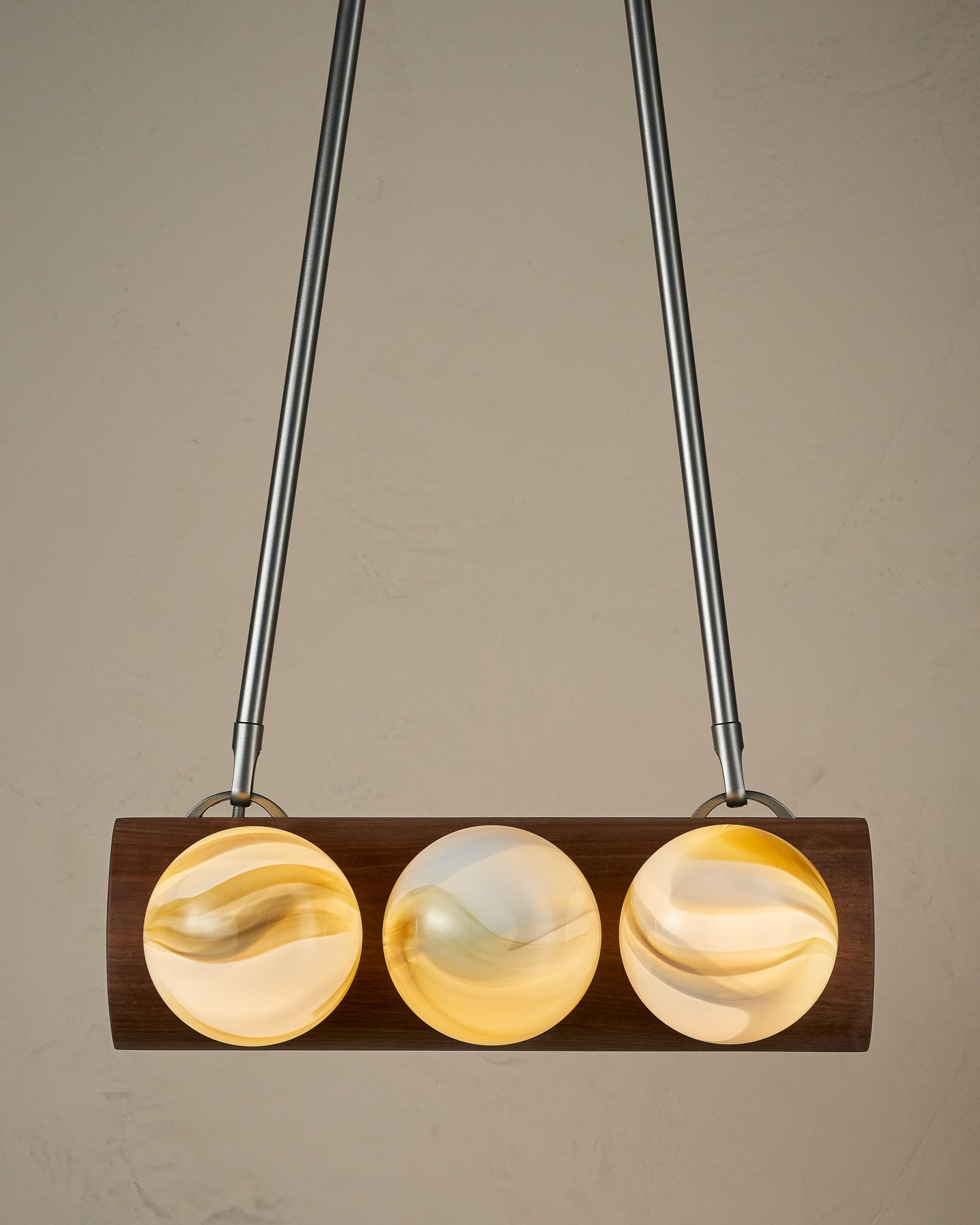 Nina 6-Light Chandelier | Organic Glass Shades, Solid Wood Base 22